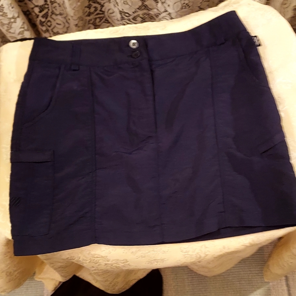 Chic Dark Blue Mini Skort - Medium